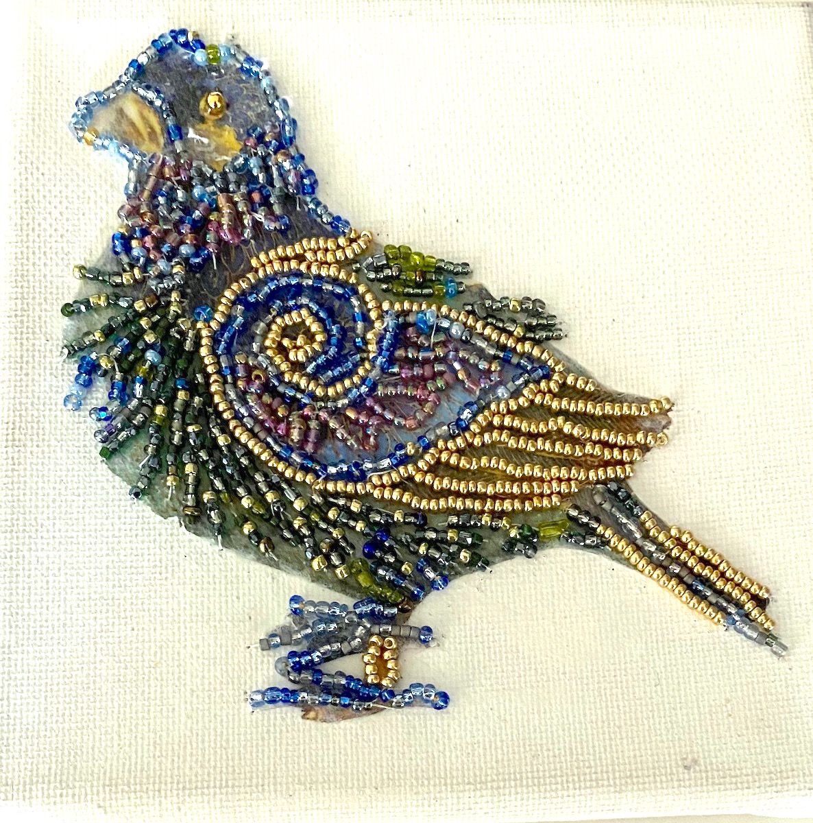 Bead Embroidery - Bird-02