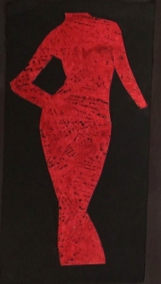 Person Print - Red Lady in Sheath